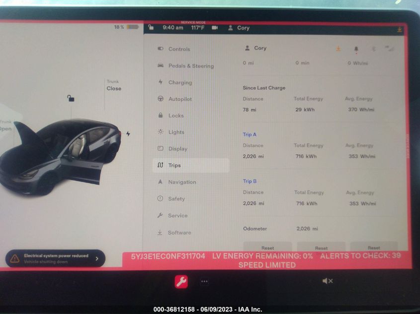 2022 TESLA MODEL 3 PERFORMANCE - 5YJ3E1EC0NF311704