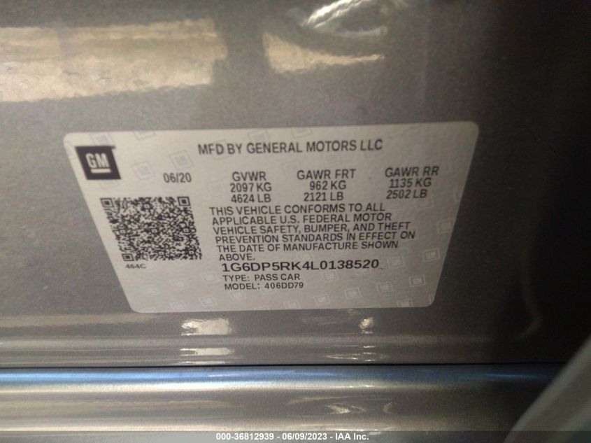 2020 CADILLAC CT5 SPORT 1G6DP5RK4L0138520