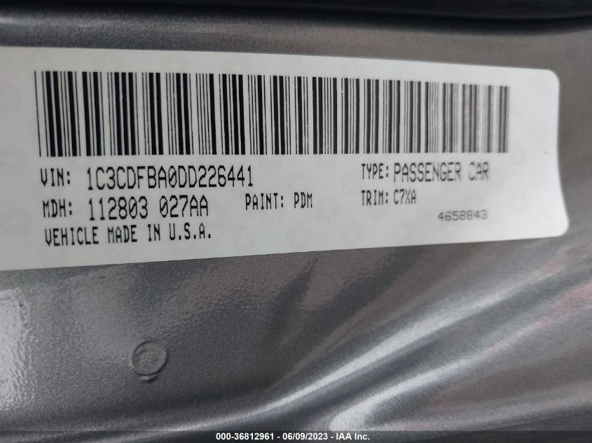 2013 DODGE DART RALLYE - 1C3CDFBA0DD226441