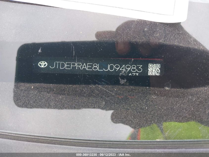 2020 TOYOTA COROLLA LE - JTDEPRAE8LJ094983