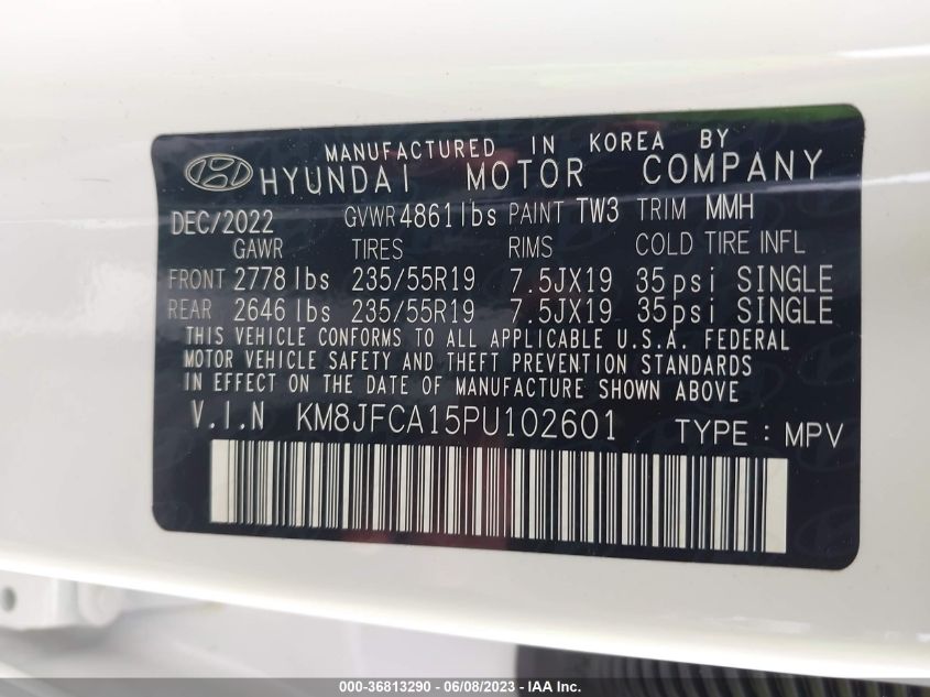 2023 HYUNDAI TUCSON HYBRID SEL CONVENIENCE KM8JFCA15PU102601