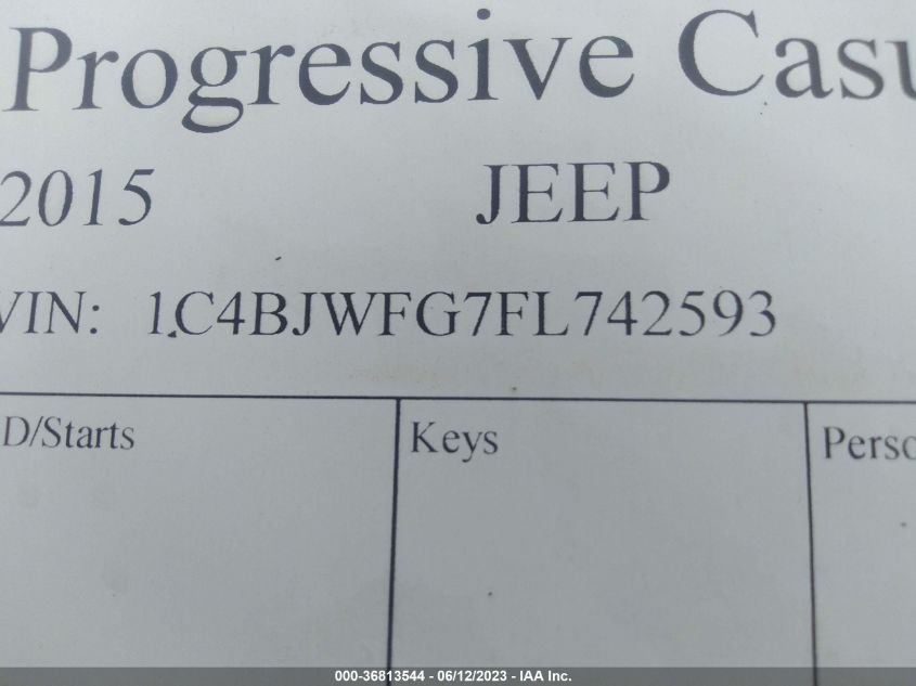 2015 JEEP WRANGLER UNLIMITED RUBICON - 1C4BJWFG7FL742593