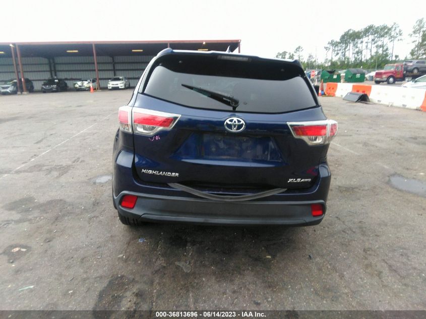 2015 TOYOTA HIGHLANDER XLE - 5TDJKRFH5FS134993