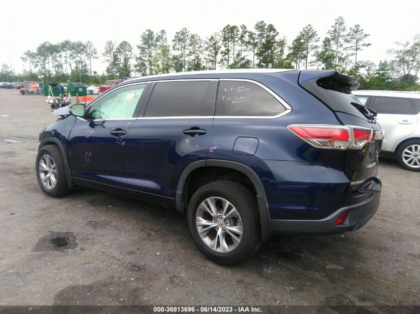 2015 TOYOTA HIGHLANDER XLE - 5TDJKRFH5FS134993
