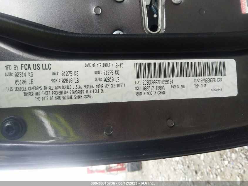 2015 CHRYSLER 300 LIMITED - 2C3CCAAG2FH899104