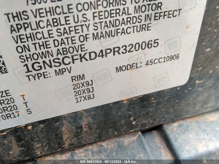 2023 CHEVROLET SUBURBAN PREMIER - 1GNSCFKD4PR320065