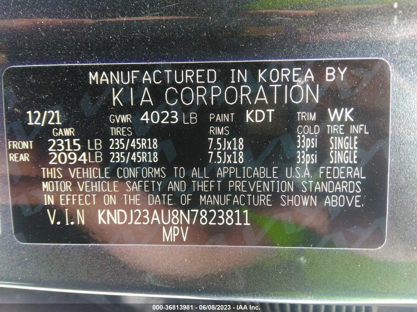 2022 KIA SOUL X-LINE - KNDJ23AU8N7823811