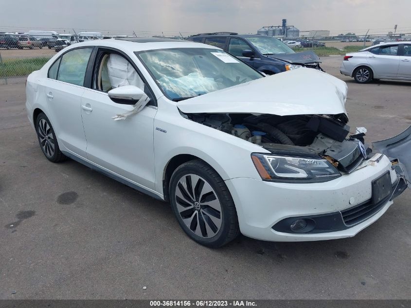 2014 VOLKSWAGEN JETTA SEDAN HYBRID SEL PREMIUM - 3VW637AJ8EM290796