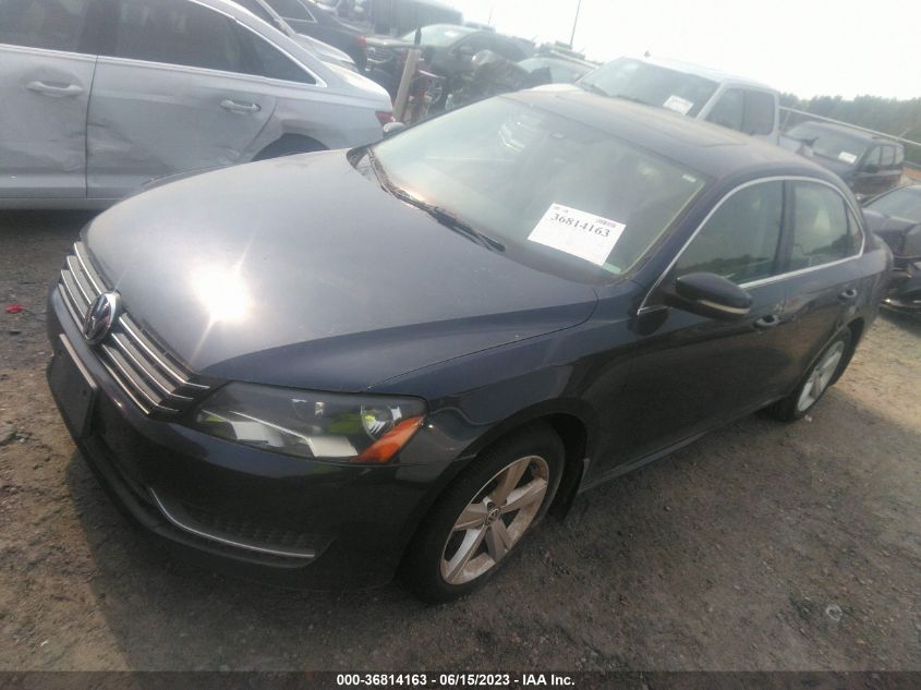 2013 VOLKSWAGEN PASSAT TDI SE W/SUNROOF - 1VWBN7A30DC029009