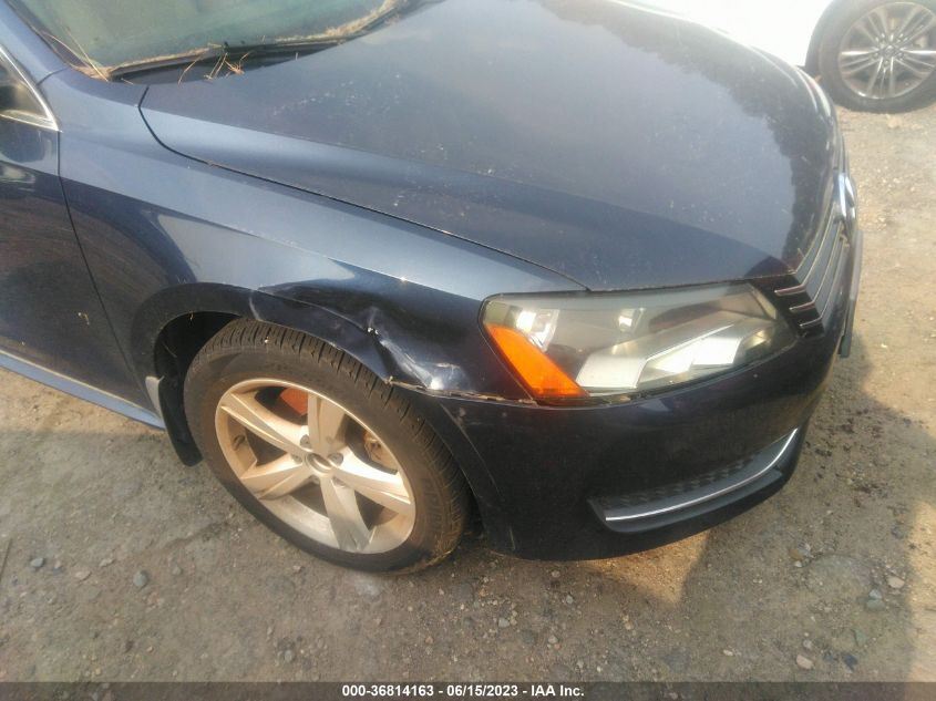 2013 VOLKSWAGEN PASSAT TDI SE W/SUNROOF - 1VWBN7A30DC029009