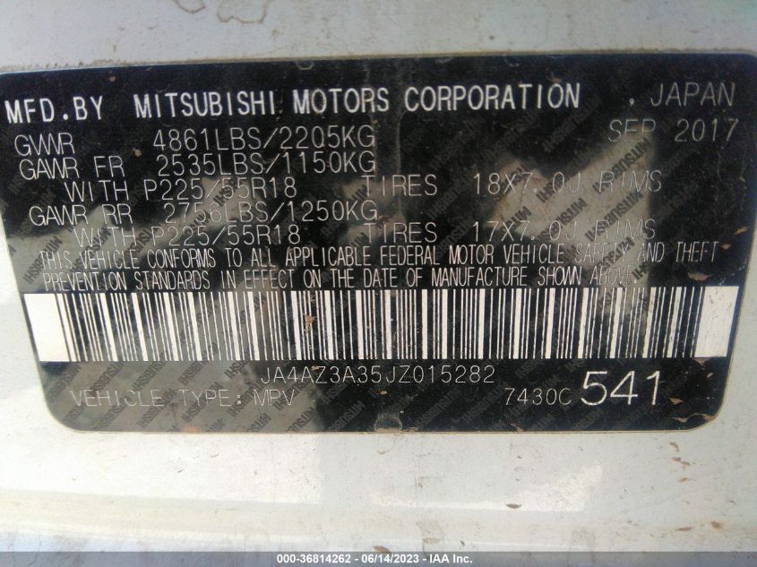 2018 MITSUBISHI OUTLANDER SE/SEL - JA4AZ3A35JZ015282