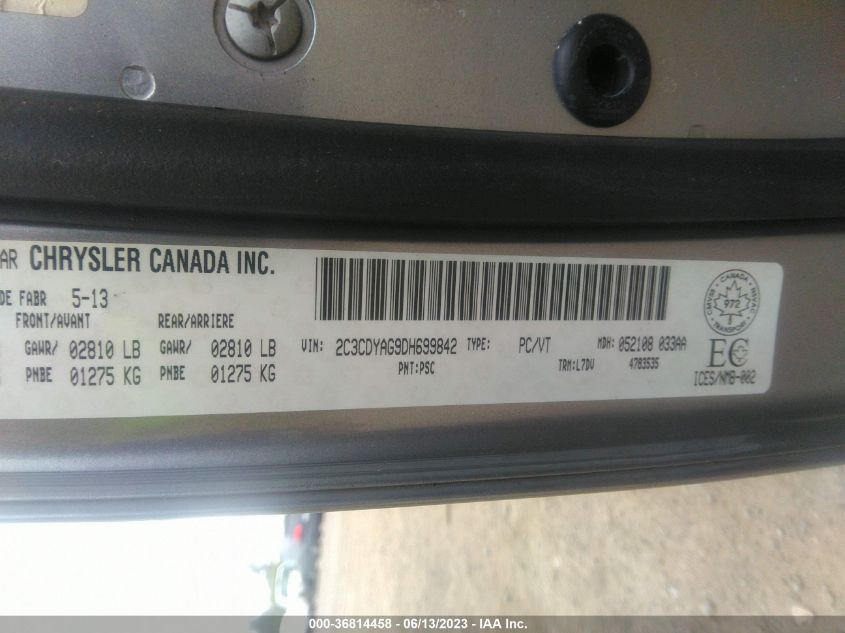 2013 DODGE CHALLENGER SXT - 2C3CDYAG9DH699842
