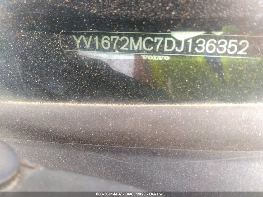 2013 VOLVO C70 T5 YV1672MC7DJ136352
