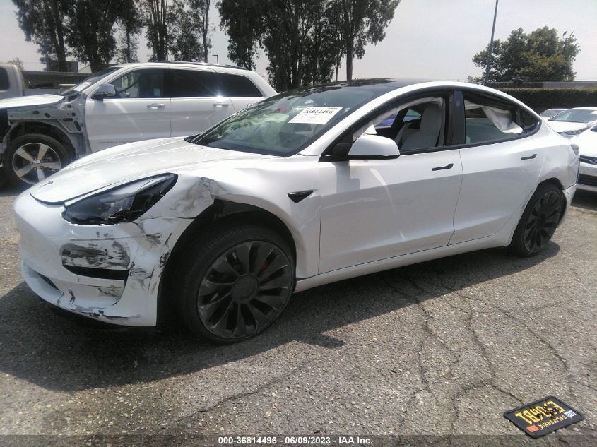 2022 TESLA MODEL 3 PERFORMANCE - 5YJ3E1EC7NF209297