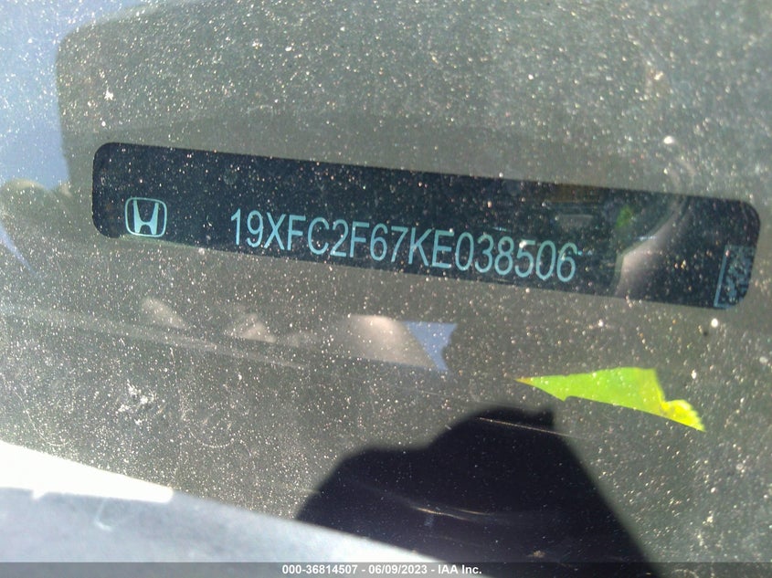 VIN 19XFC2F67KE038506 2019 HONDA CIVIC SEDAN LX