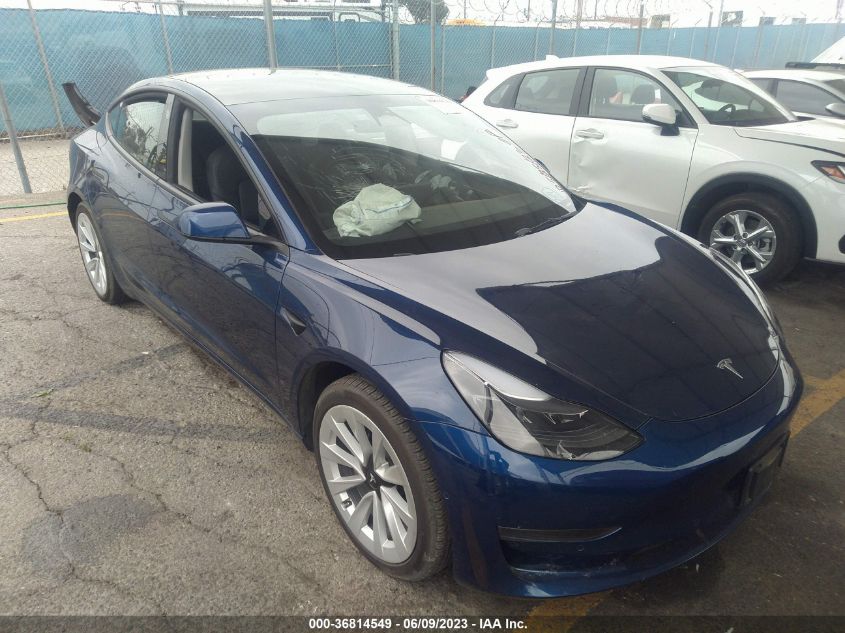 2022 TESLA MODEL 3 - 5YJ3E1EA4NF250680