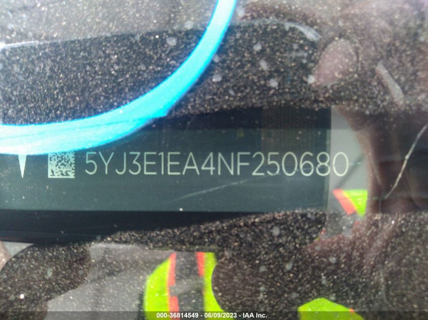 2022 TESLA MODEL 3 - 5YJ3E1EA4NF250680