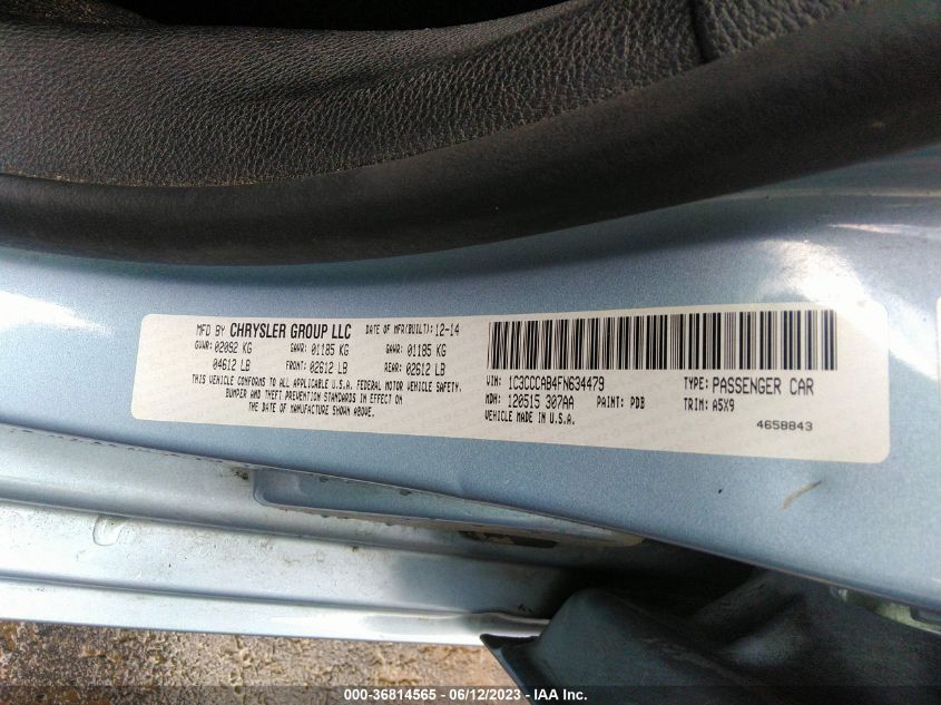 2015 CHRYSLER 200 LIMITED - 1C3CCCAB4FN634479