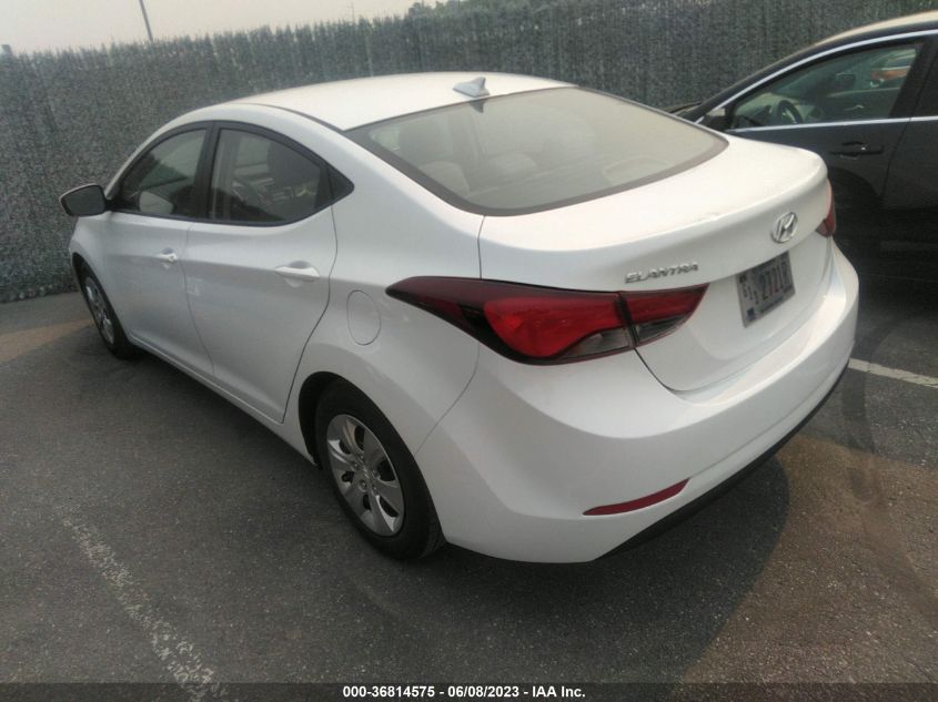 2016 HYUNDAI ELANTRA SE - 5NPDH4AEXGH682569