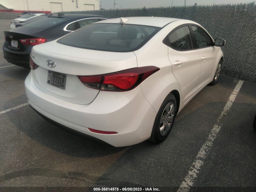 2016 HYUNDAI ELANTRA SE - 5NPDH4AEXGH682569