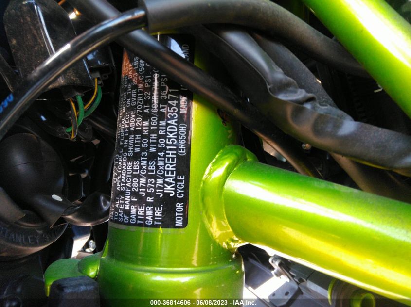 2019 KAWASAKI ER650 H JKAEREH15KDA35471