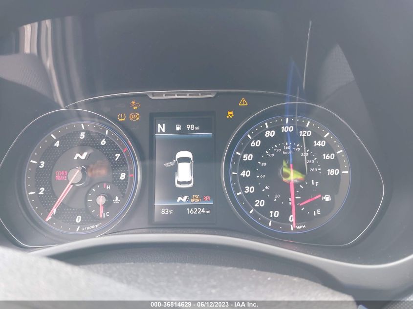2022 HYUNDAI VELOSTER N KMHT36AH8NU012517