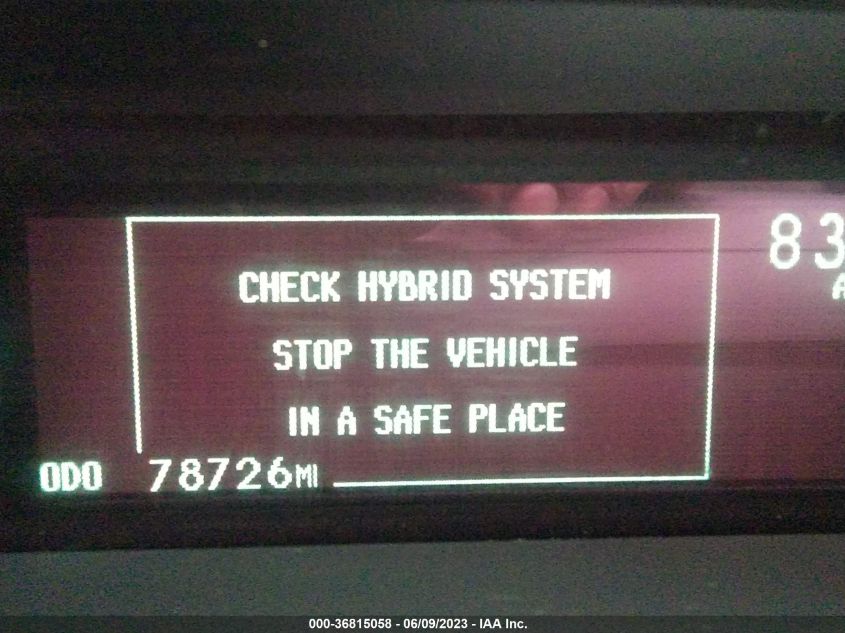 2013 TOYOTA PRIUS ONE/TWO/THREE/FOUR/FIVE - JTDKN3DU4D1729756