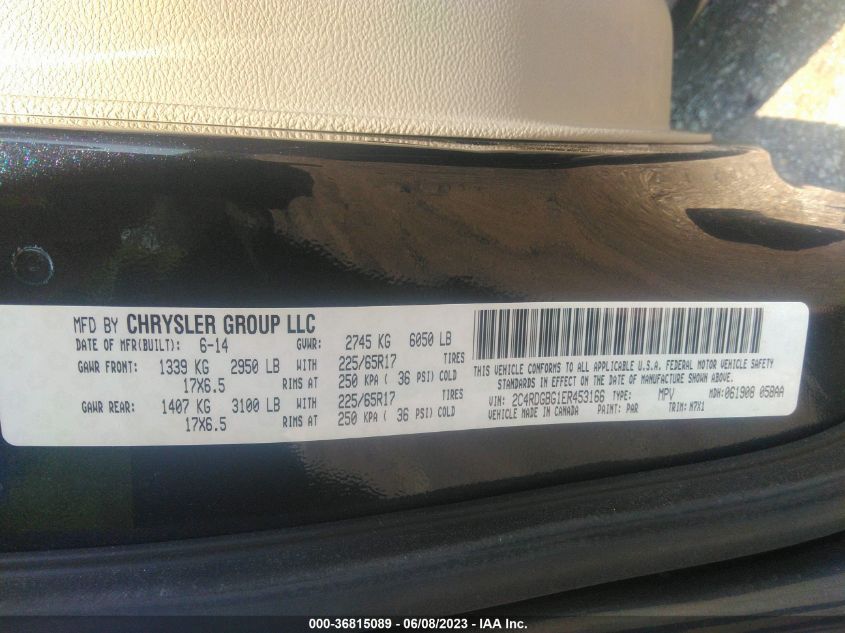 2014 DODGE GRAND CARAVAN SE 30TH ANNIVERSARY - 2C4RDGBG1ER453166