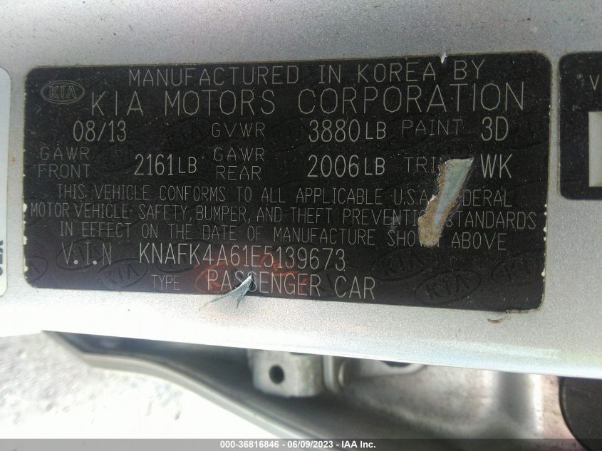 2014 KIA FORTE LX - KNAFK4A61E5139673