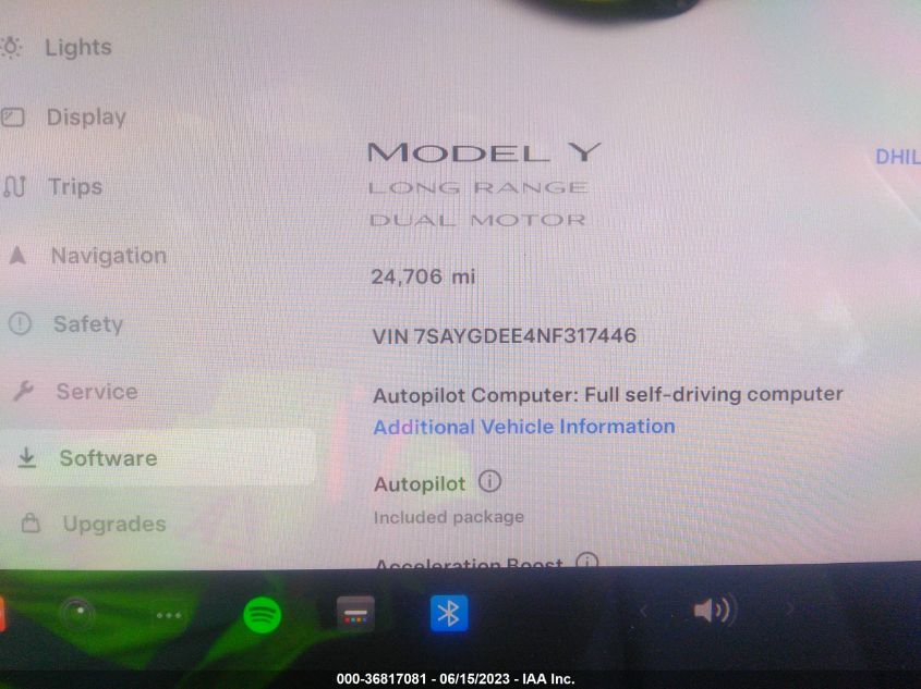 2022 TESLA MODEL Y - 7SAYGDEE4NF317446