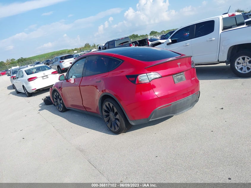 VIN 7SAYGDEF3NF378098 2022 TESLA MODEL Y