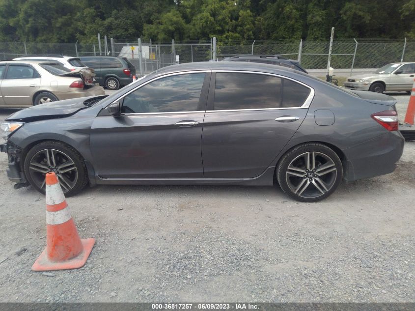 2016 HONDA ACCORD SEDAN SPORT - 1HGCR2F52GA186146