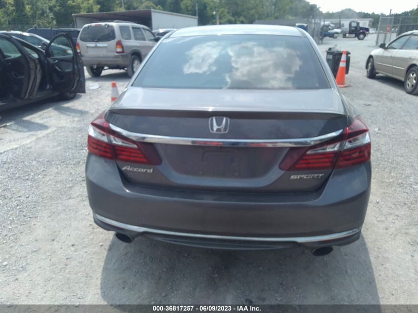 2016 HONDA ACCORD SEDAN SPORT - 1HGCR2F52GA186146