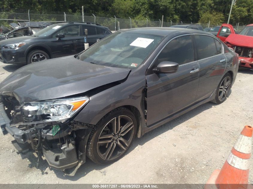 2016 HONDA ACCORD SEDAN SPORT - 1HGCR2F52GA186146