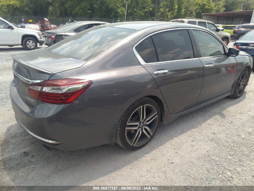 2016 HONDA ACCORD SEDAN SPORT - 1HGCR2F52GA186146