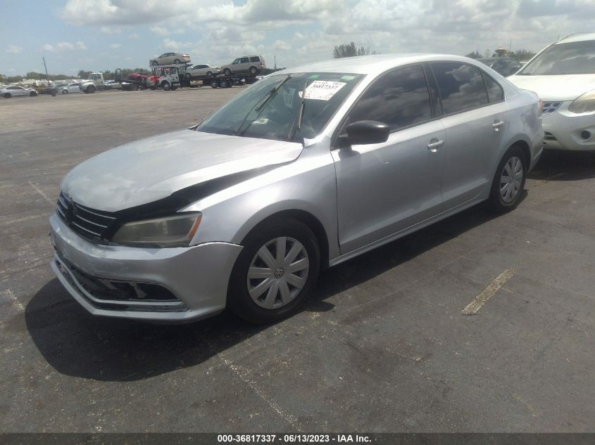 2015 VOLKSWAGEN JETTA SEDAN 2.0L S - 3VW2K7AJ8FM289845