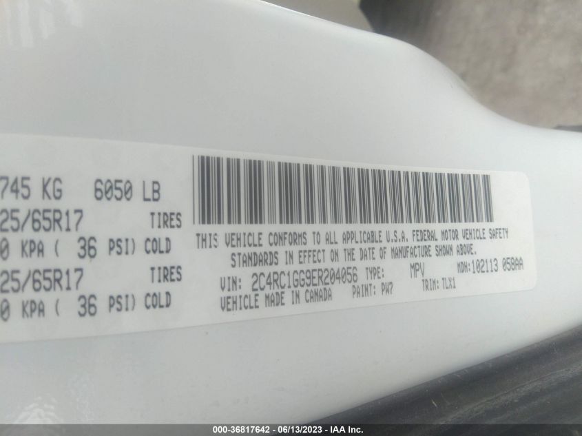 2014 CHRYSLER TOWN & COUNTRY LIMITED - 2C4RC1GG9ER204056