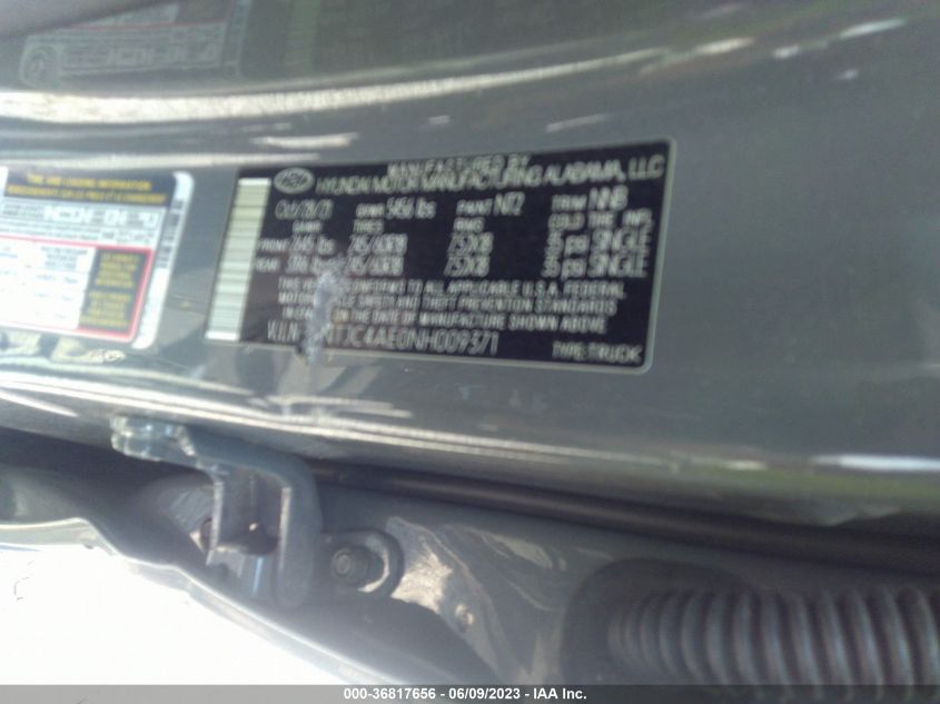 2022 HYUNDAI SANTA CRUZ SEL - 5NTJC4AE0NH009371