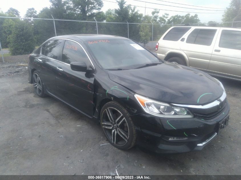 2016 HONDA ACCORD SEDAN SPORT - 1HGCR2F58GA245460