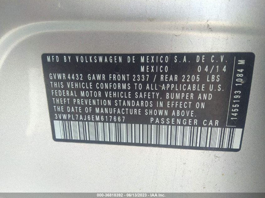 2014 VOLKSWAGEN JETTA SPORTWAGEN TDI - 3VWPL7AJ6EM617667