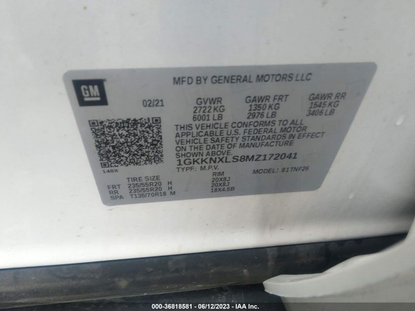 2021 GMC ACADIA DENALI - 1GKKNXLS8MZ172041