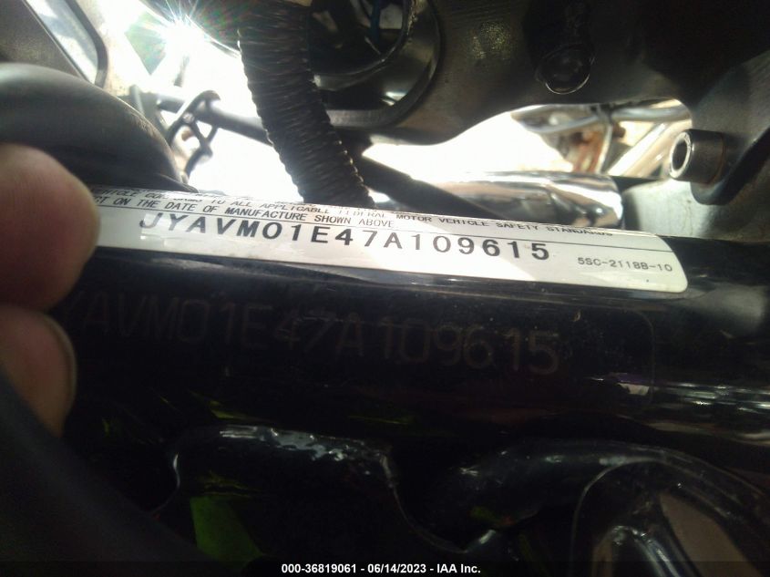 2007 YAMAHA XVS650 JYAVM01E47A109615