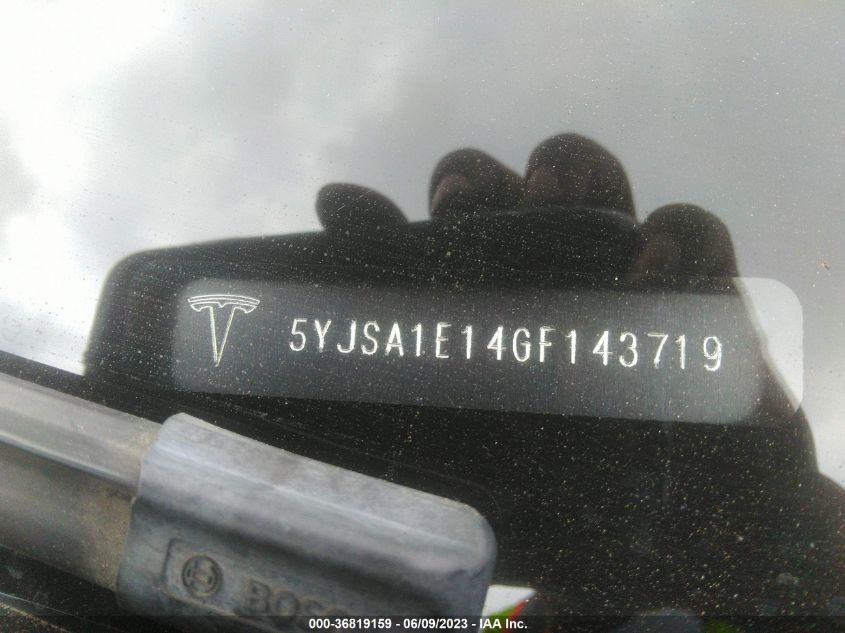 2016 TESLA MODEL S 70 KWH - 5YJSA1E14GF143719