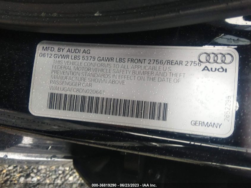 2013 AUDI A6 3.0T PRESTIGE - WAUJGAFC8DN020641