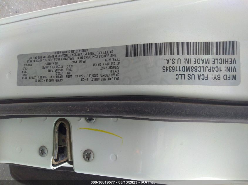 2021 JEEP CHEROKEE LATITUDE - 1C4PJLCB8MD116345