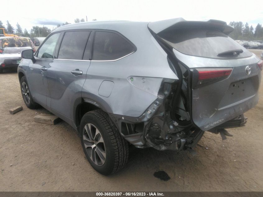 2021 TOYOTA HIGHLANDER HYBRID XLE - 5TDHBRCH7MS033647