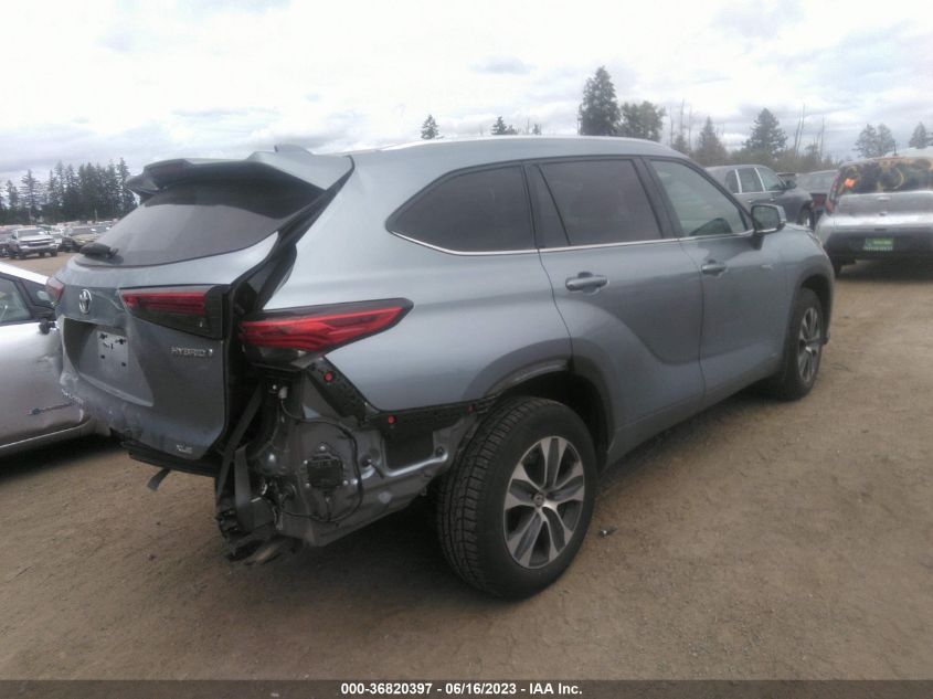 2021 TOYOTA HIGHLANDER HYBRID XLE - 5TDHBRCH7MS033647