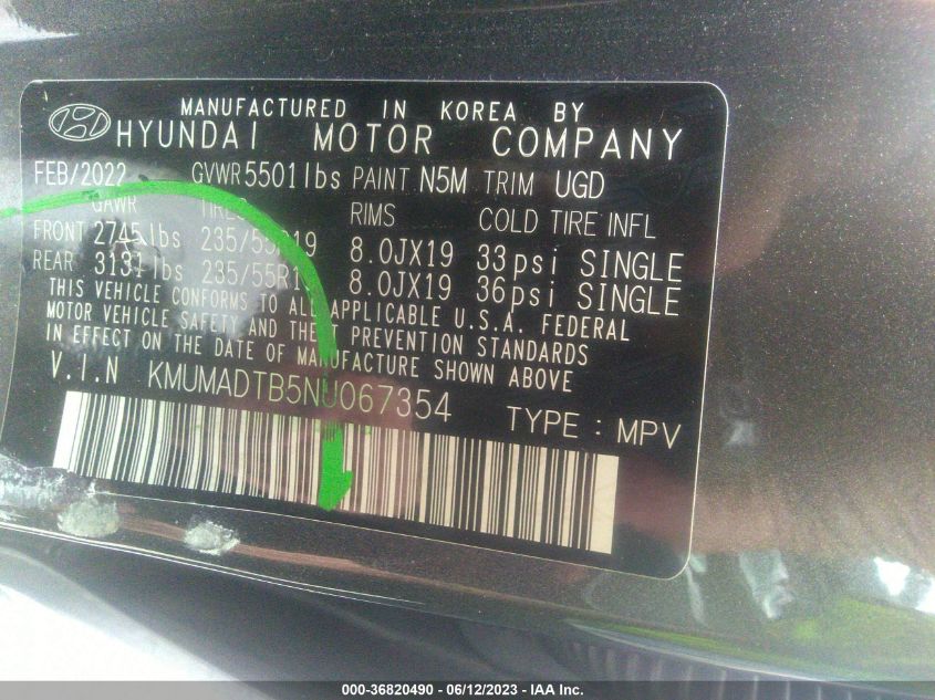 2022 GENESIS GV70 2.5T KMUMADTB5NU067354