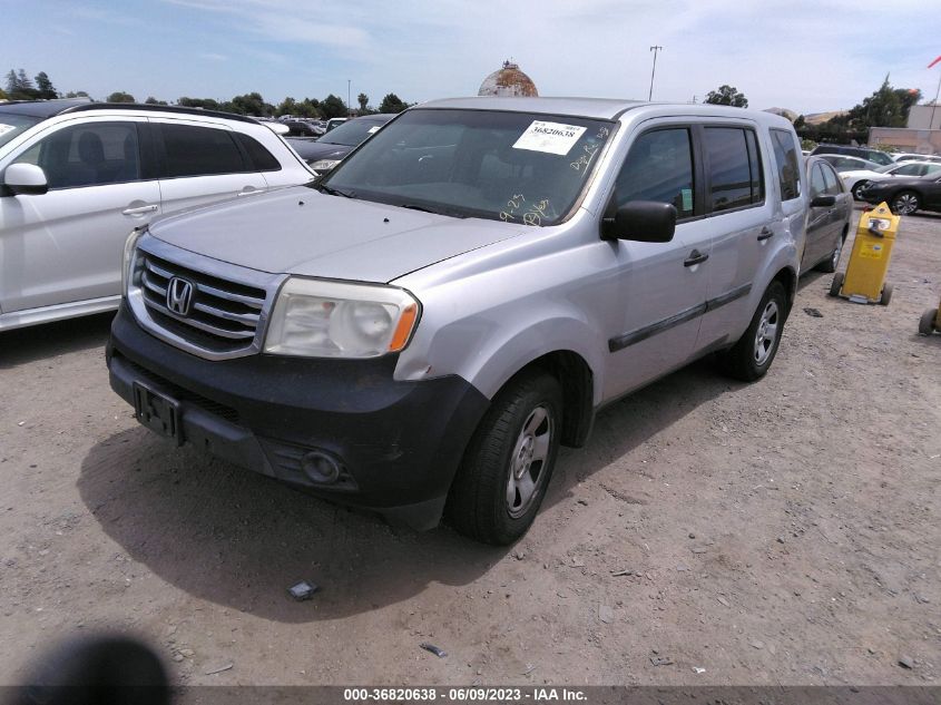2013 HONDA PILOT LX - 5FNYF3H27DB036588