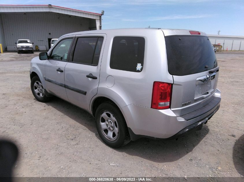 2013 HONDA PILOT LX - 5FNYF3H27DB036588